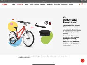 Woom - Weltfahrrad Tag - 01.06 - 03.06.2023 - Kostenloses Zubehör bei Kauf eines woom bikes