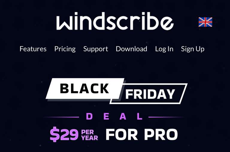 Windscribe Pro für $29 pro Jahr