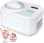 KUMIO Eis-/ Frozen Joghurtmaschine mit Kompressor (Selbstkühlend, 1L Schlüssel, abnehmbarem Rührquirl, Zeitschaltuhr) | ochama Neukunden