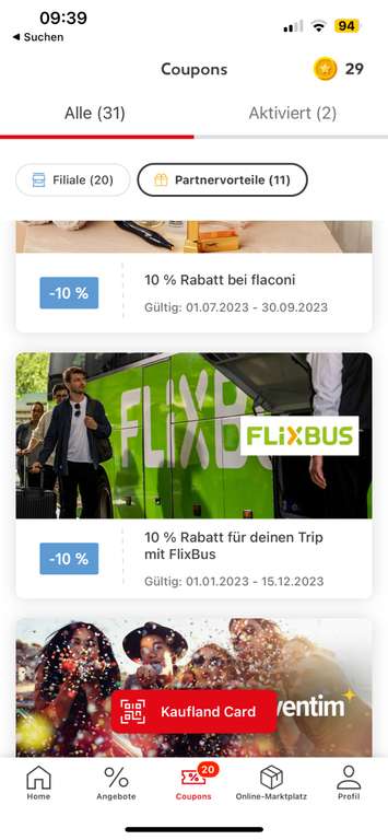 10% Flixbus Gutschein in Kaufland App