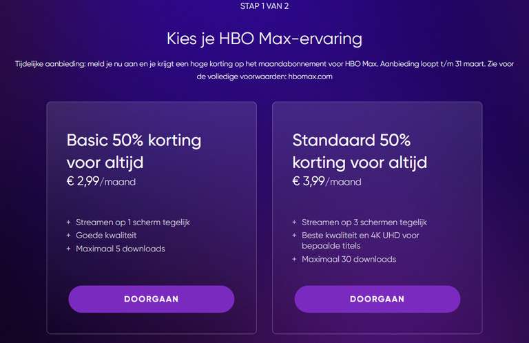 HBOmax HBO Max Niederlande dauerhaft 50% Rabatt [wohl LOKAL]