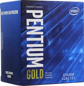 Intel Pentium Gold G5600F Prozessor (4 MB Cache, 3,90 GHz) FC-LGA14C Box (BX80684G5600F) 2-Kern CPU
