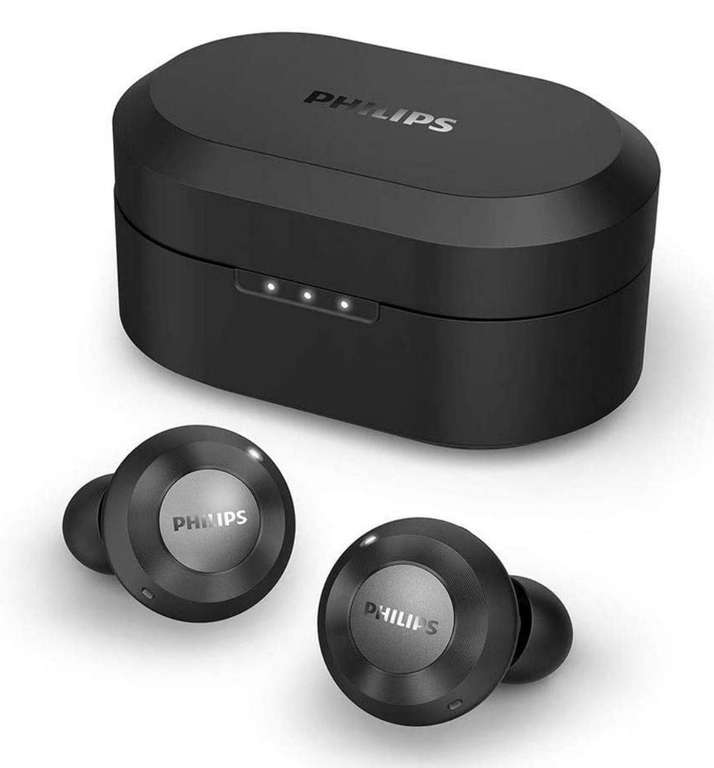 Philips T8505BK/00 In Ear Kopfhörer Bluetooth Kabellos (Hybrid Active Noise Canceling, Awareness-Modus, 2 Mikrofone, Google Assistant