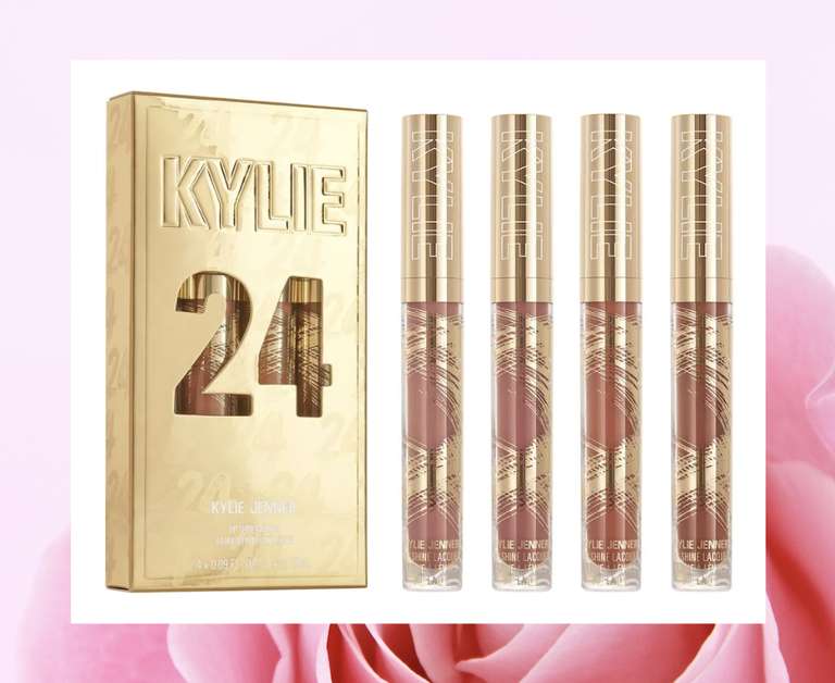 KYLIE Cosmetics 24K Birthday Collection Lip Shine Lacquer Set (4 Lipglosse)