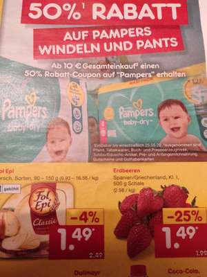 Netto Marken-Discount: 50% Rabatt Coupon auf Pampers Windeln und Pants ab 10 Euro Gesamteinkauf erhalten (lokal?)