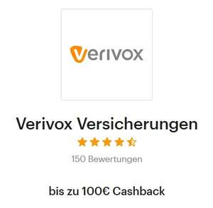 (Shoop) Bei Verivox bis zu 100€ Cashback auf deinen Versicherungsabschluss
