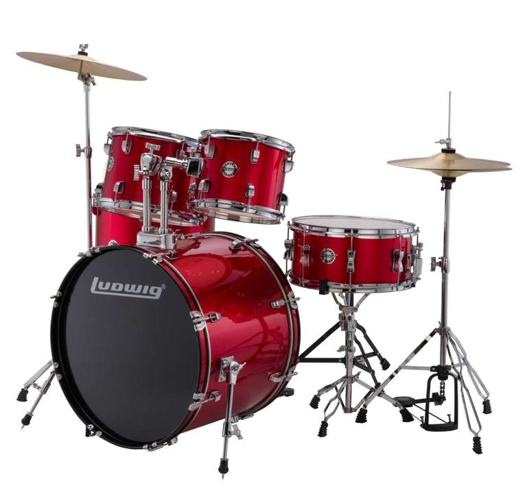 Ludwig LC17514 Accent Drive Silver Foil 5tlg. Schlagzeug Kesselsatz inkl. Hardware & Becken | Ludwig Accent Fuse 409€