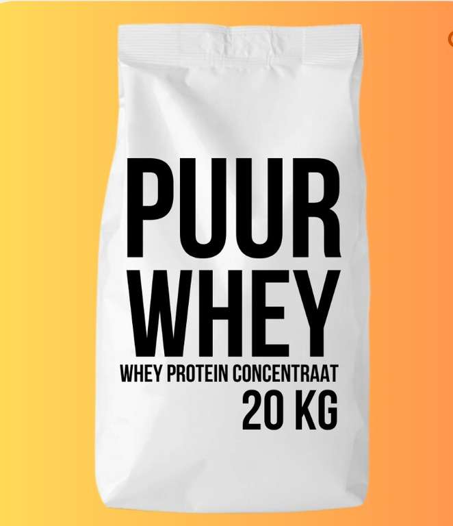 Whey Preis wie zu Omas Zeiten: 6.50€/kg Whey Protein 20kg Neutral
