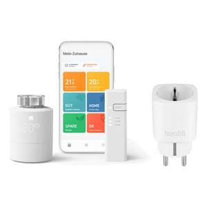 tado° Smartes Heizkörper-Thermostat Starter Kit V3+ mit Hombli Smart Steckdose