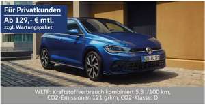 [Privatleasing] VW Polo Life 1,0 (80 PS) ab 129€ mtl. | Wartung & Inspektion | 1.350 WA | LF: 0,60 GF 0,85 | 24 Monate | 10.000 km