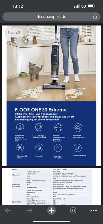 Tineco Floor One S3 Extreme ( Neues Modell)
