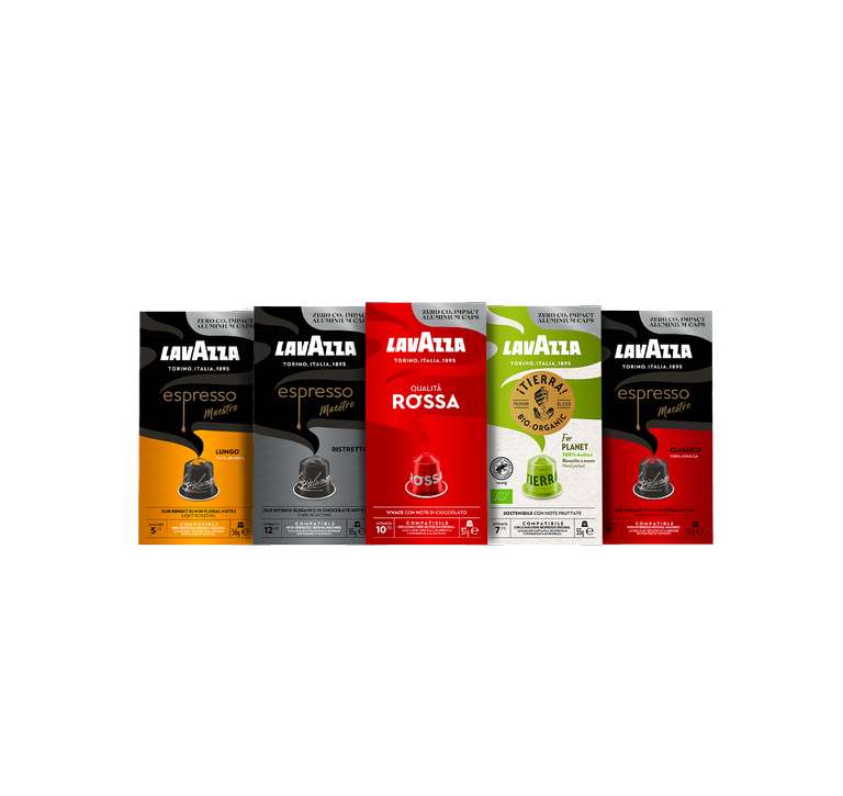 [Lavazza.de] 150 Nespresso Kapseln - 10 + 5 - 10er Packung Aktion - alle Sorten kombinierbar - 17,2 Cent je Kapsel