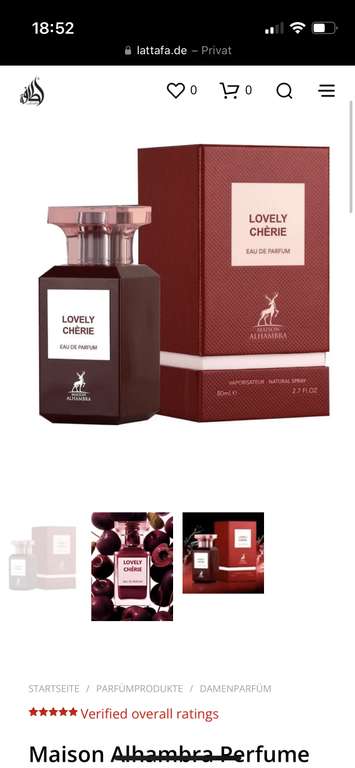 Maison Alhambra Perfume Lovely Cherie und weitere