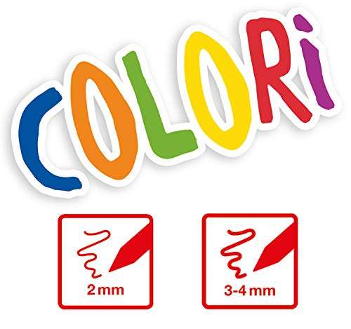 (Prime) Eberhard Faber 550010 - Colori Filzstifte in 10 brillanten Farben, Doppelfasermaler mit dicker und dünner Spitze