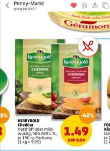 Kerrygold Cheddar Käse, herzhaft oder mild-würzig: Penny, Kaufland, V-Markt