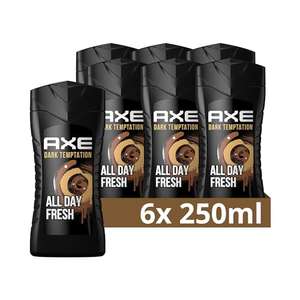 Axe 3-in-1 Duschgel & Shampoo Dark Temptation 6x 250ml (10,18€ möglich) (Prime Spar-Abo)