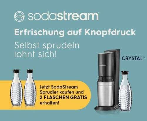 SodaStream Crystal inkl. 3 Glasflaschen und CO2-Zylinder