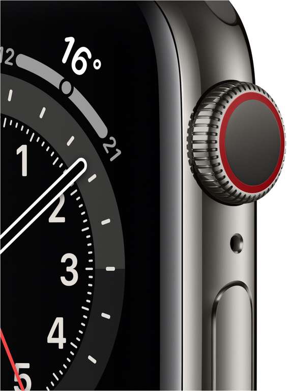 Apple Watch Series 6 Edelstahlgehäuse (GPS + Cellular) 40mm Graphit mit  Sportarmband | mydealz
