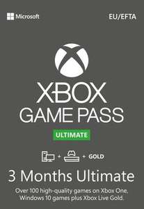 Eneba: 3 Monate Xbox Game Pass Ultimate (Xbox One/ Windows 10) Türkei VPN ink. Gebühren für 9,44€