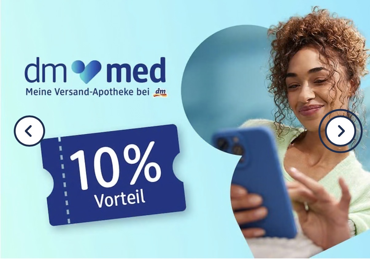 [dm - dm-med] 10% Rabatt auf alle dm-med. Apotheken Produkte im September
