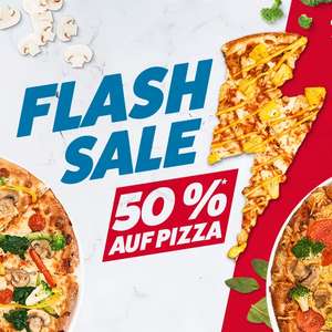 Dominos -50% auf Pizza jeden Dienstag im Mai (Lieferung + Abholung) deutschlandweit in teilnehmenden Stores