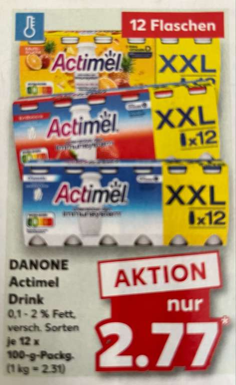 XXL Actimel - 0,23 € pro Stück (Offline Kaufland)