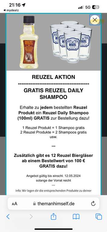 Reuzel Clay Matte Pomade (Barber Size 340g) + Gratis Reuzel Daily Shampoo