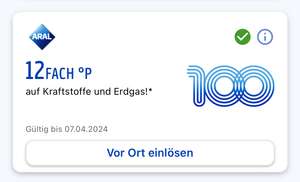 Personalisiert! 12fach Aral Coupon in der Payback App