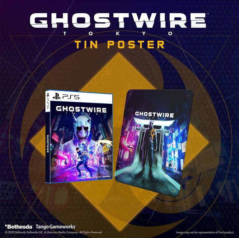 [Prime] Ghostwire: Tokyo - Metal Plate Edition (PS5-Spiel + Metallschild, Metacritic 75/8.6, ~11-36h Spielzeit)