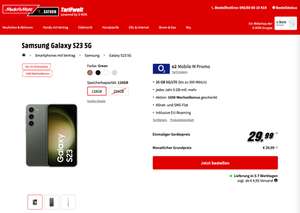 Samsung Galaxy S23 5G, 25GB 5G/LTE, O2, Green, Cream & Lavender