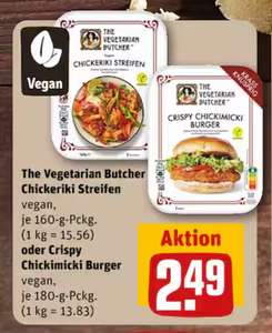 [REWE] The Vegetarian Butcher: Crispy Chickimicki Burger / Chickeriki Streifen 2,49€ 13.05. bis 18.05.2024 + 10-fach Payback Veggie