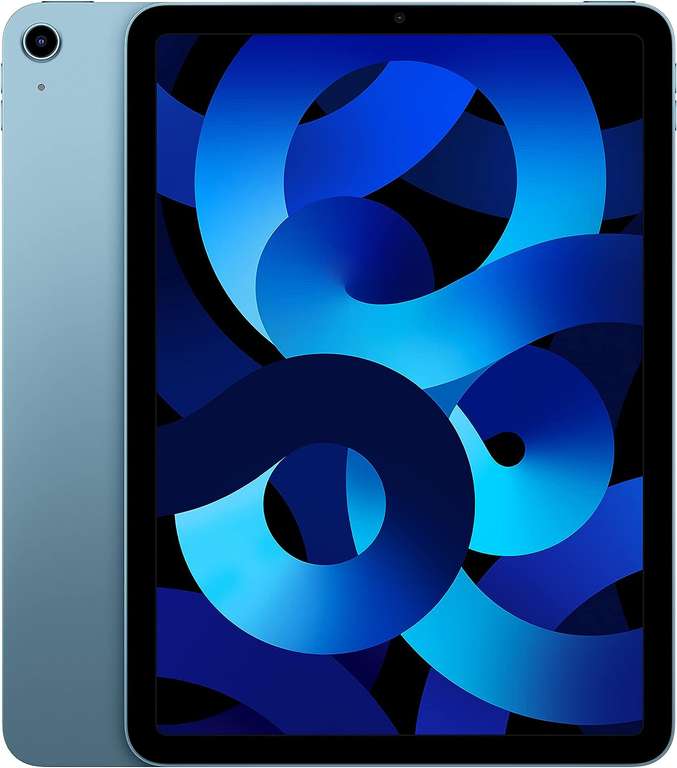 Apple iPad Air 5 WiFi 64GB in Blau (MM9E3FD/A) | 10.9", 2360x1640, IPS, 500nits | Apple M1 (8-Core GPU) | 8/64GB | USB-C 3.1 | 28.6Wh | 461g