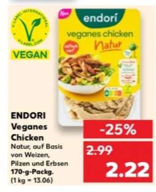 [Kaufland] Endori Veganes Chicken für 1,22€ mit Coupon