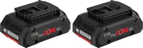 Bosch Professional 18V System Akku Set (2 x 4.0Ah ProCORE Akkus + Ladegerät GAL 18V-40)