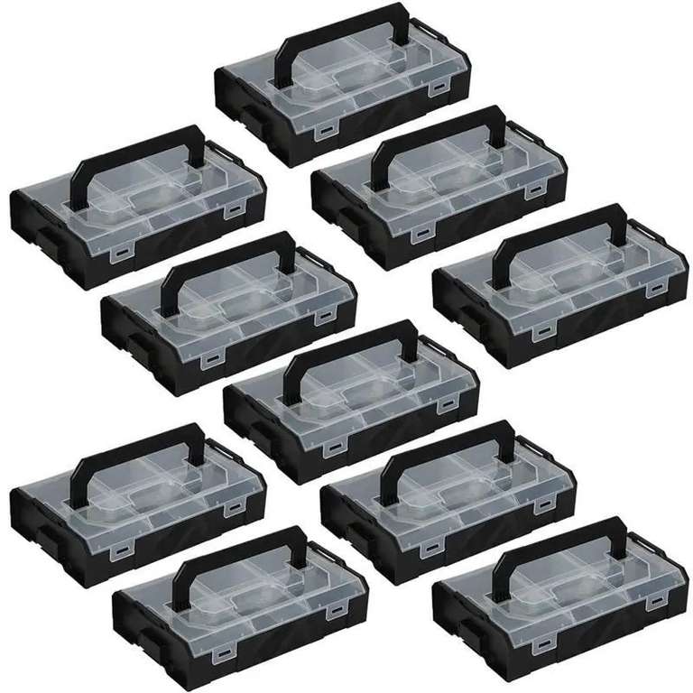 Sortimo L-BOXX Mini schwarz / Deckel transparent Industrial Line 10er Set