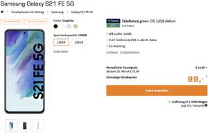 (Telefonica ) Samsung Galaxy S21 FE & 1 Jahr Disney+ im Allnet/SMS Flat 12GB LTE für 14,99€/Monat (MediaMark und Saturn)