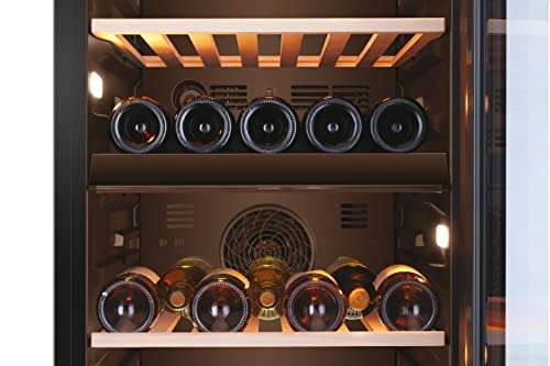 Haier Weinkühlschrank HWS79GDG, 2-Temperaturzonen, für bis zu 79 Flaschen, 190 l Nutzvolumen, 152 kWh p.a., 37 dB, ca. HxBxT 127x49,5x58 cm
