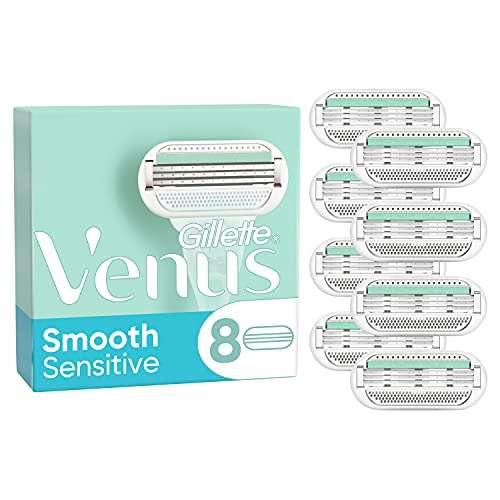 [Spar-Abo] Gillette Venus Smooth Sensitive Rasierklingen für Damen (8 Ersatzklingen, 3-fach Klinge; ca. 1,53€ / Stück)