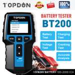 TOPDON BT200 Auto 12V/24V Batterietester KFZ Anlass Ladetest Tester 100-2000CCA