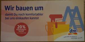 [dm] [Lokal] 68519 Viernheim, Rhein-Neckar-Zentrum Ausverkauf: 20% Rabatt auf (fast) alles MO-MI 13.02.-15.02.2023
