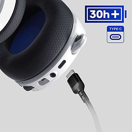 SteelSeries Arctis 7P+ Kabelloses Gaming-Headset weiss PS5, PS4, PC, Mac