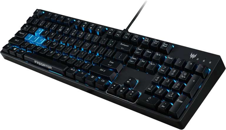 Acer Predator Aethon 300 mechanische Gaming Tastatur (QWERTZ, Cherry MX Blue, Metallgehäuse)