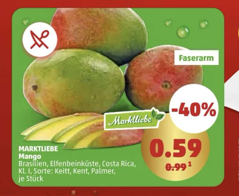 ~LOKAL Penny~ Marktliebe Mango im Angebot und Marktguru gibt 0,50 Cashback