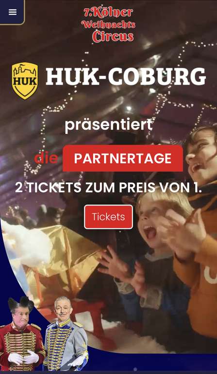 [lokal] Kölner Weihnachts Circus 2 für 1