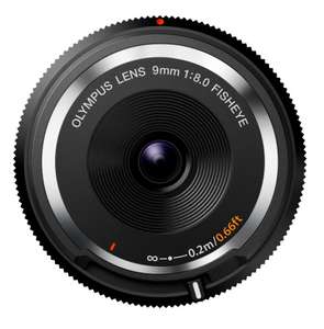 Olympus Body Cap Lens 9mm f8 Fisheye Objektiv für 39,99€ (Amazon)