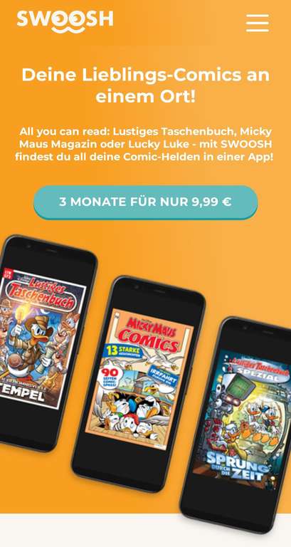 Swoosh - Comics in der Online Bibliothek - Micky Maus, Lucky Luke, LTB,...