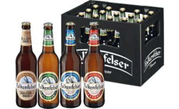 Falkenfelser Premium Bier, versch. Sorten, Kasten für 4,40 Euro, 3 Kästen kaufen u. noch einen Gutschein für eine BILD [Netto MD - 04.03.]