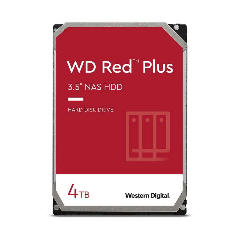 4TB WD Red Plus WD40EFZX 128MB 3.5" (8.9cm) SATA 6Gb CMR [21,25€/TB]