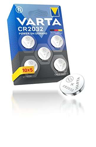 VARTA Batterien Knopfzellen CR2032, 50 Stück