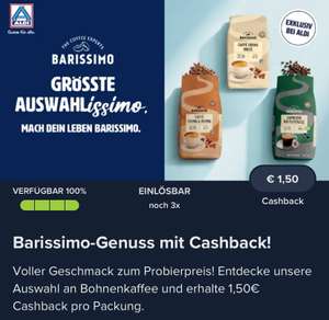 [Marktguru] Barissimo Kaffee 1,50 Euro Cashback (Aldi)